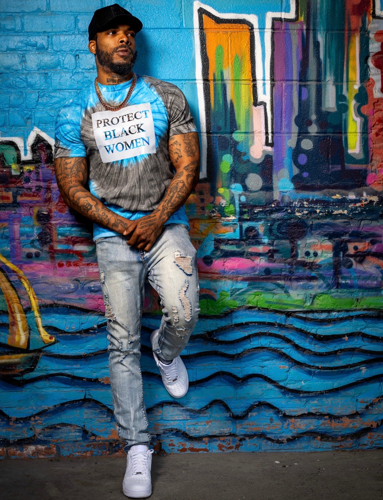 Protect Black Women Blue Storm Tee